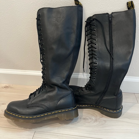 Dr. Martens Shoes - Dr. Martens Black Leather Knee-High Boots